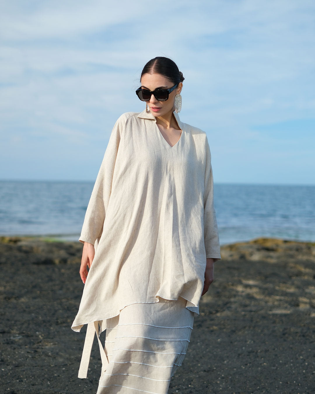 FASILA LINEN TUNIC-SHIRT