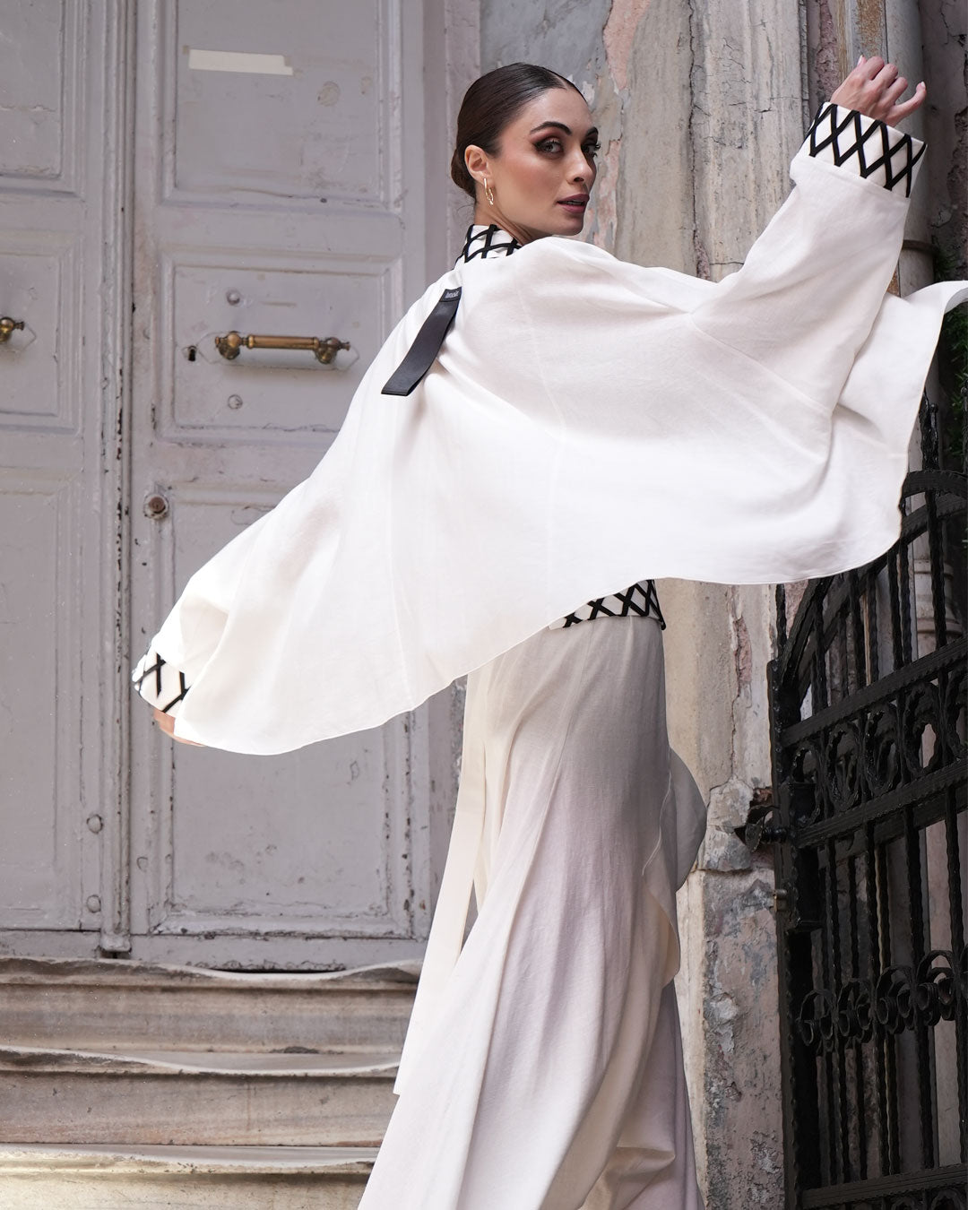 Burcu Aslan Kimono MOZE LINEN JACKET SHORT KIMONO