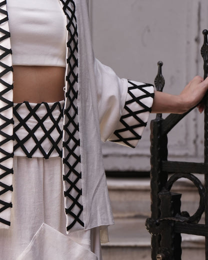 Burcu Aslan Kimono MOZE LINEN JACKET SHORT KIMONO