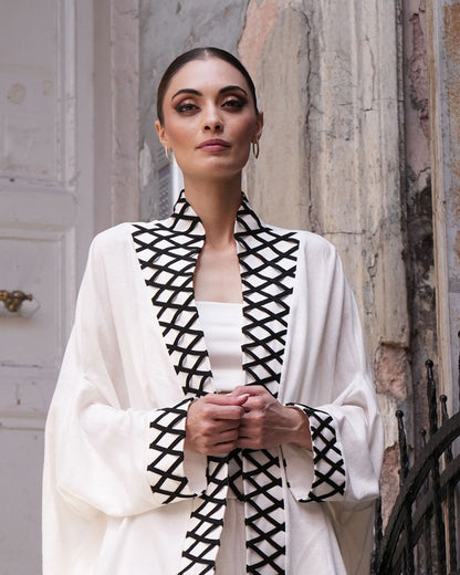 Burcu Aslan Kimono ETOS LINEN CAFTAN KIMONO