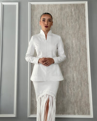 Burcu Aslan Shirt BUSA WOMEN'S ZIP-UP MANDARIN COLLAR MEDICAL & BEAUTY SHIRT JACKET