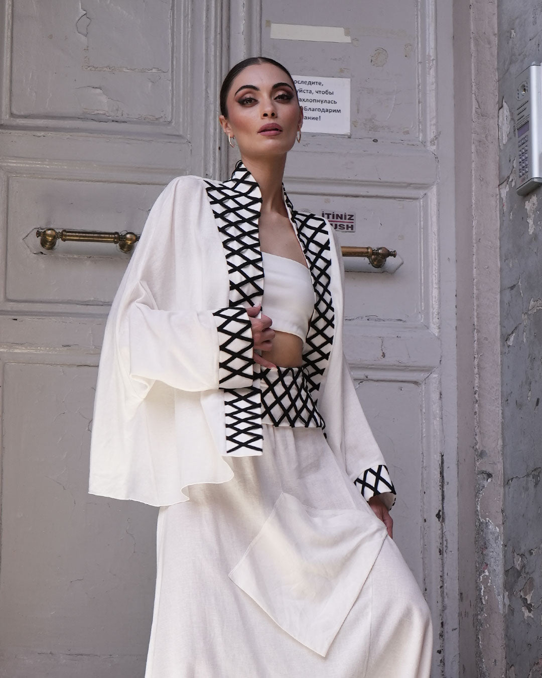 Burcu Aslan Kimono MOZE LINEN JACKET SHORT KIMONO