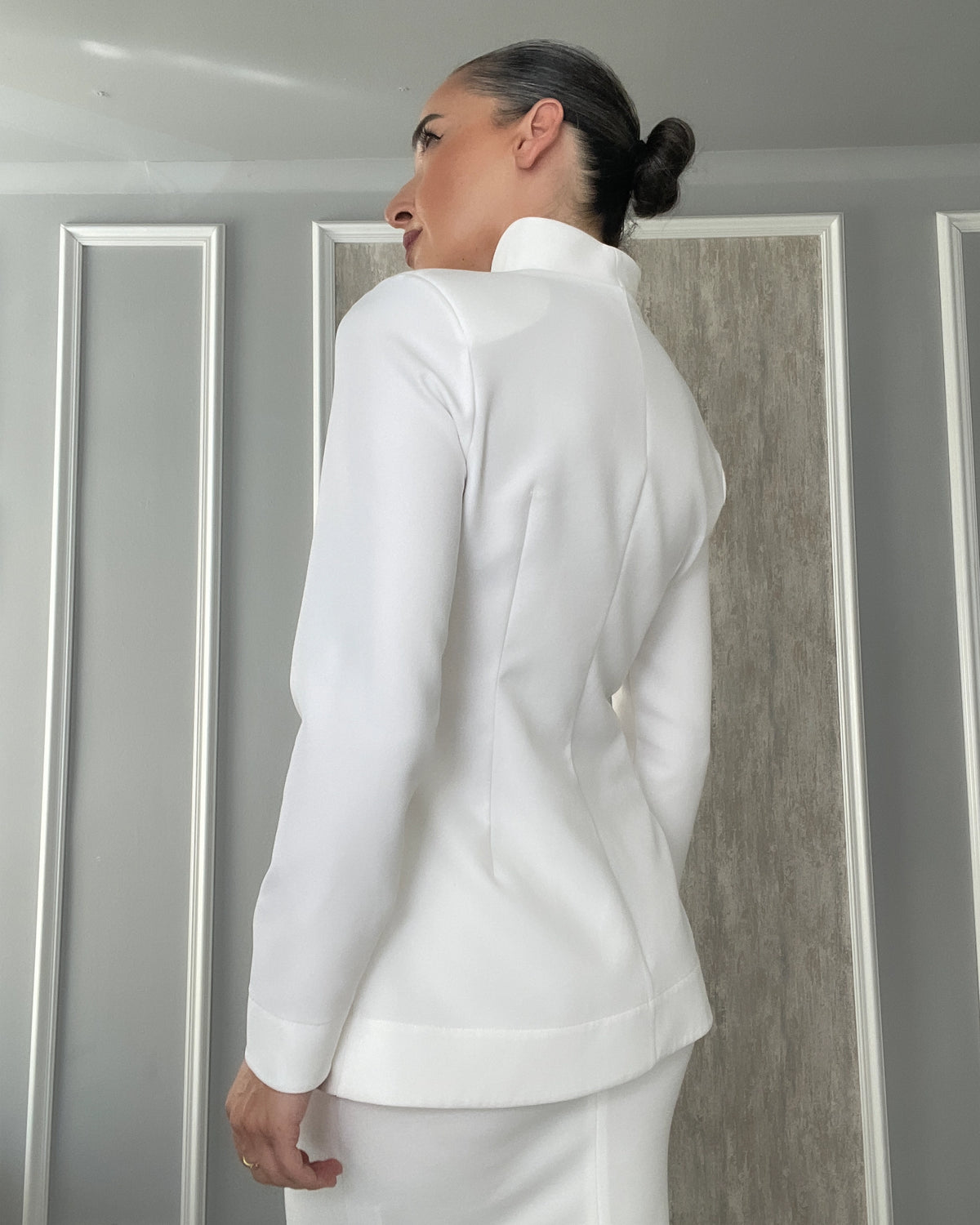 Burcu Aslan Shirt BUSA WOMEN'S ZIP-UP MANDARIN COLLAR MEDICAL & BEAUTY SHIRT JACKET