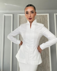 Burcu Aslan Shirt BUSA WOMEN'S ZIP-UP MANDARIN COLLAR MEDICAL & BEAUTY SHIRT JACKET