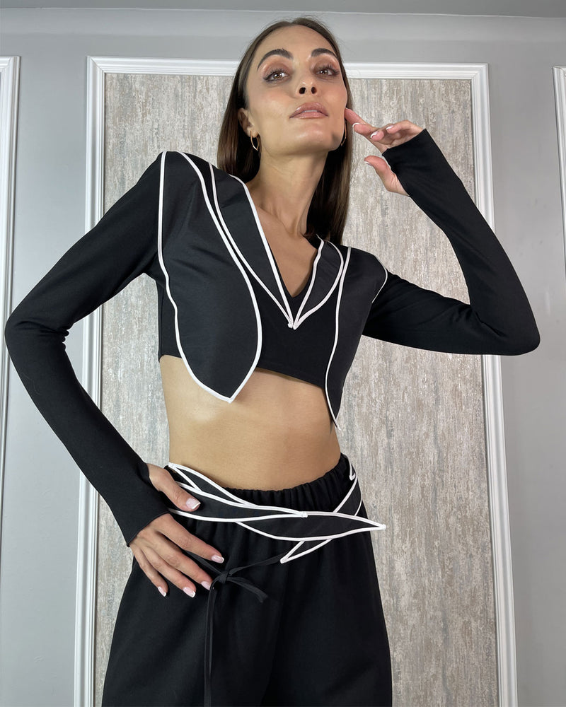 PELO FLEXIBLE CROP BLOUSE