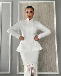 Burcu Aslan Shirt BUSA WOMEN'S ZIP-UP MANDARIN COLLAR MEDICAL & BEAUTY SHIRT JACKET