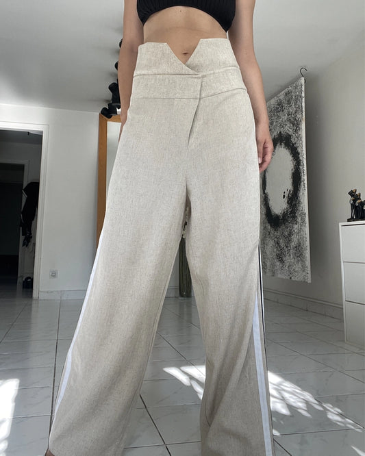 Burcu Aslan Pants CUBU OVERSIZE LINEN PANTS