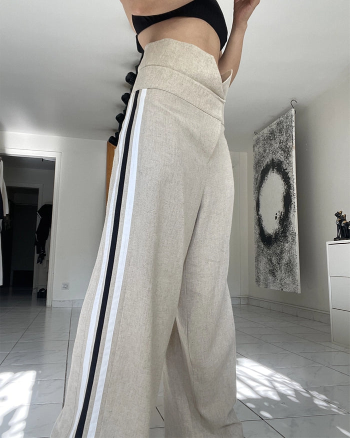 Burcu Aslan Pants CUBU OVERSIZE LINEN PANTS
