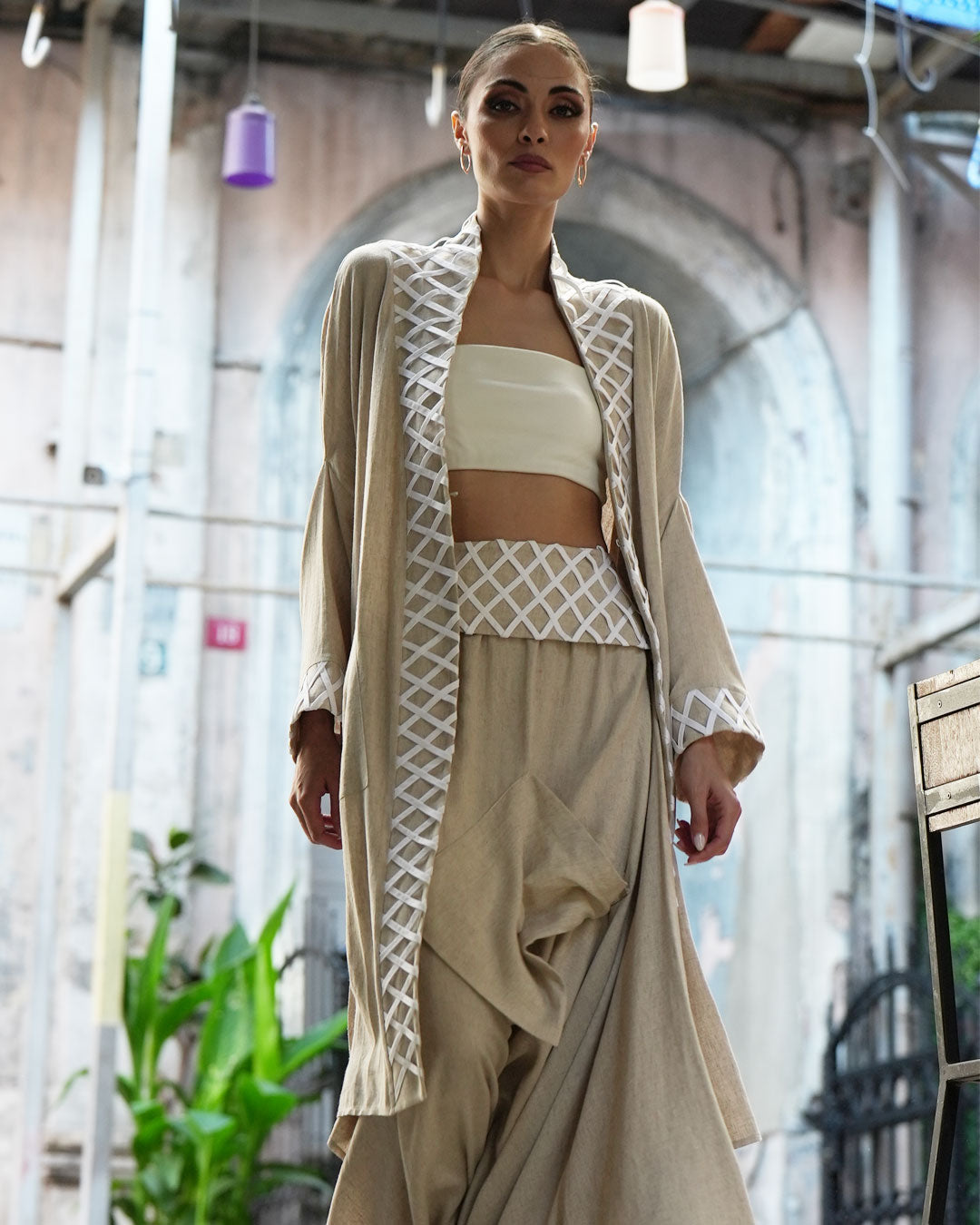 KUARK LEINEN KAFTAN KIMONO