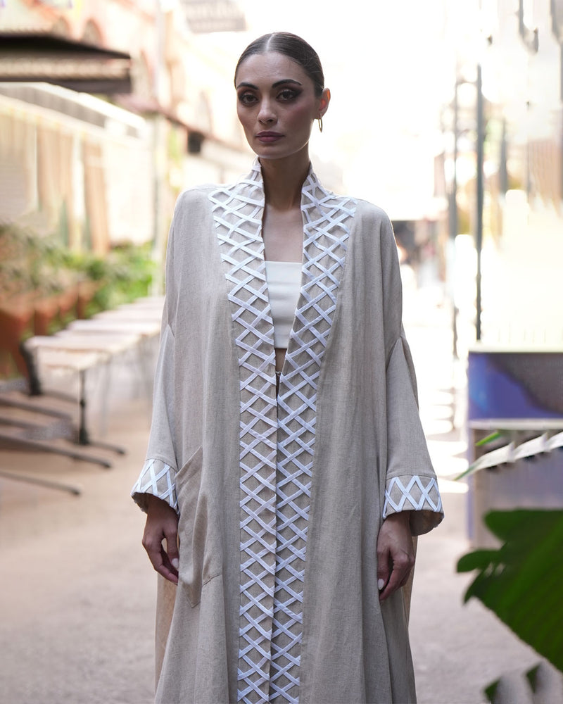 KUARK LEINEN KAFTAN KIMONO