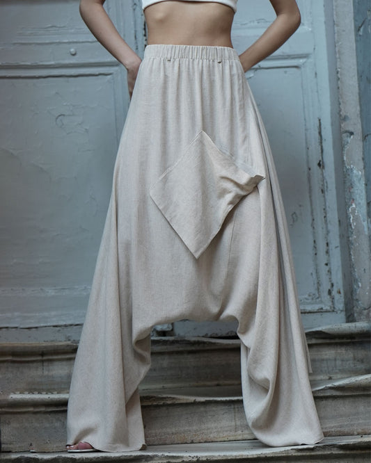 Burcu Aslan Shalwar TROZA LINEN SHALWAR