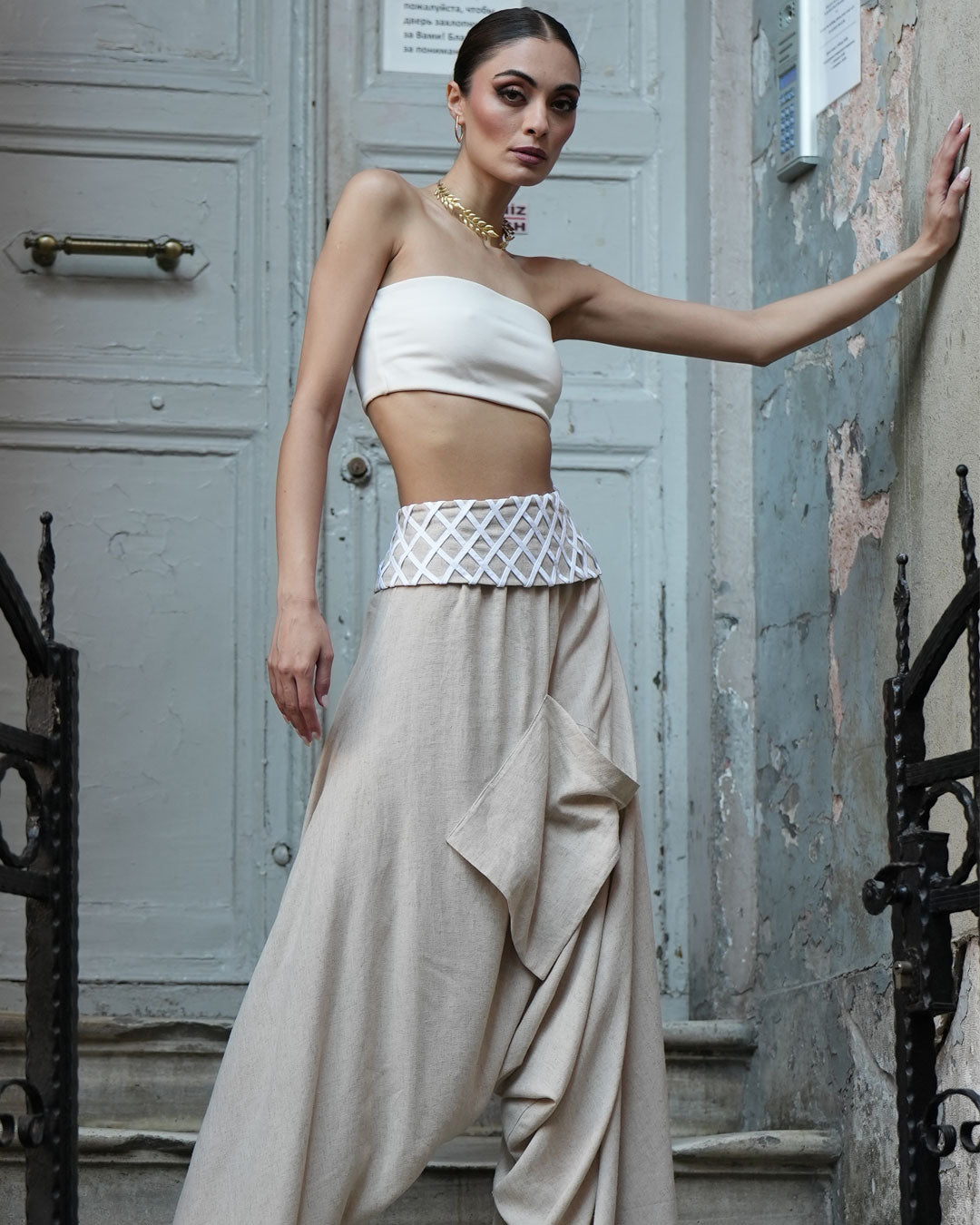 Burcu Aslan Shalwar TROZA LINEN SHALWAR