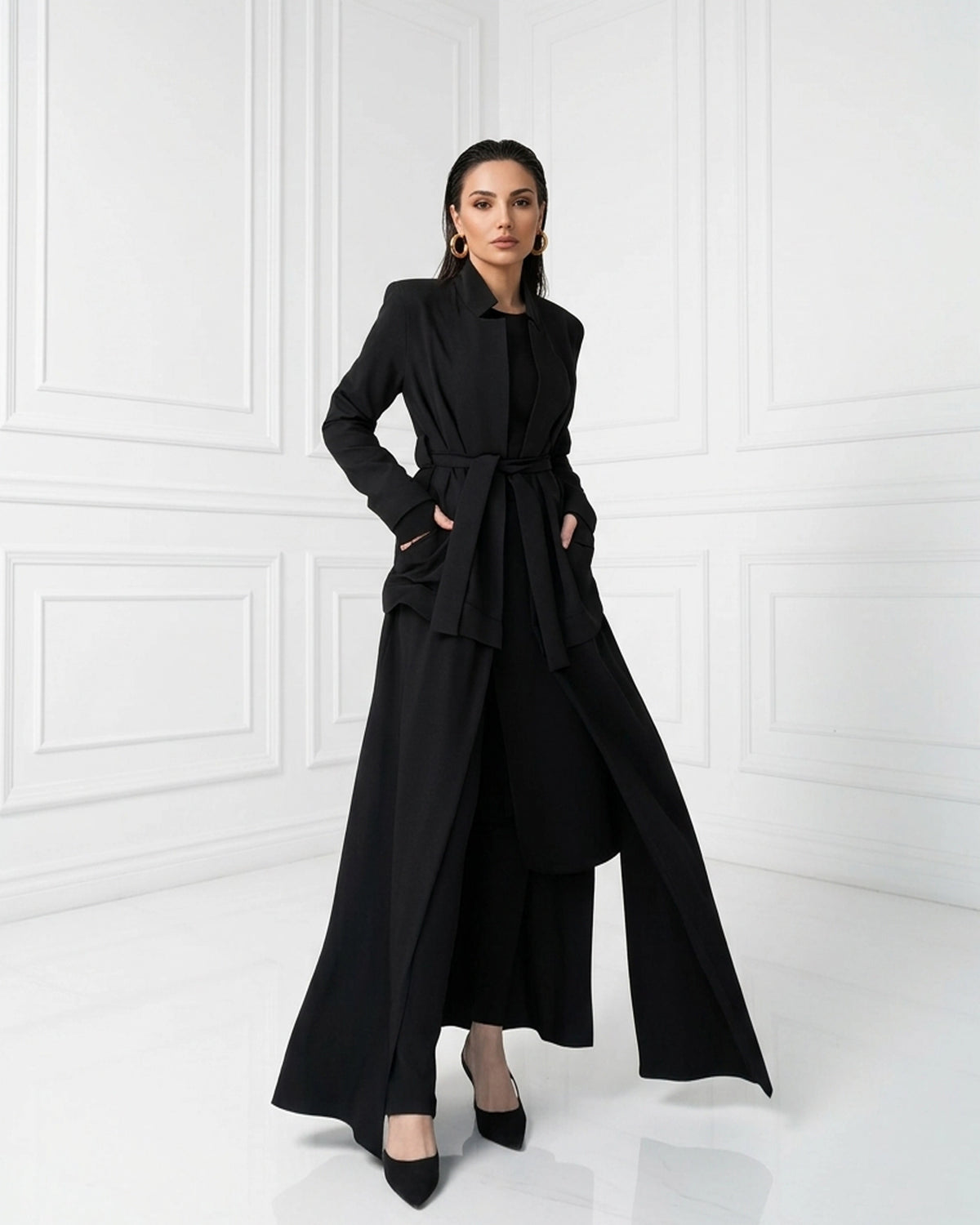Burcu Aslan Jacket DAPA LONG BLACK ABAYA / JACKET