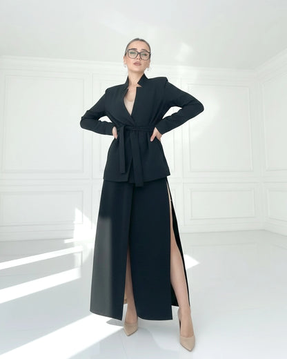 Burcu Aslan Jacket DAPA LONG BLACK ABAYA / JACKET