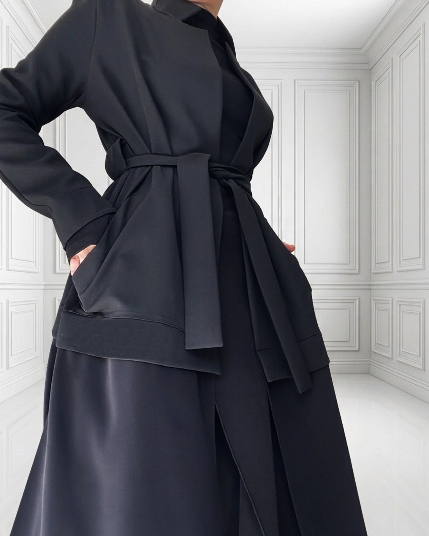 Burcu Aslan Jacket DAPA LONG BLACK ABAYA / JACKET