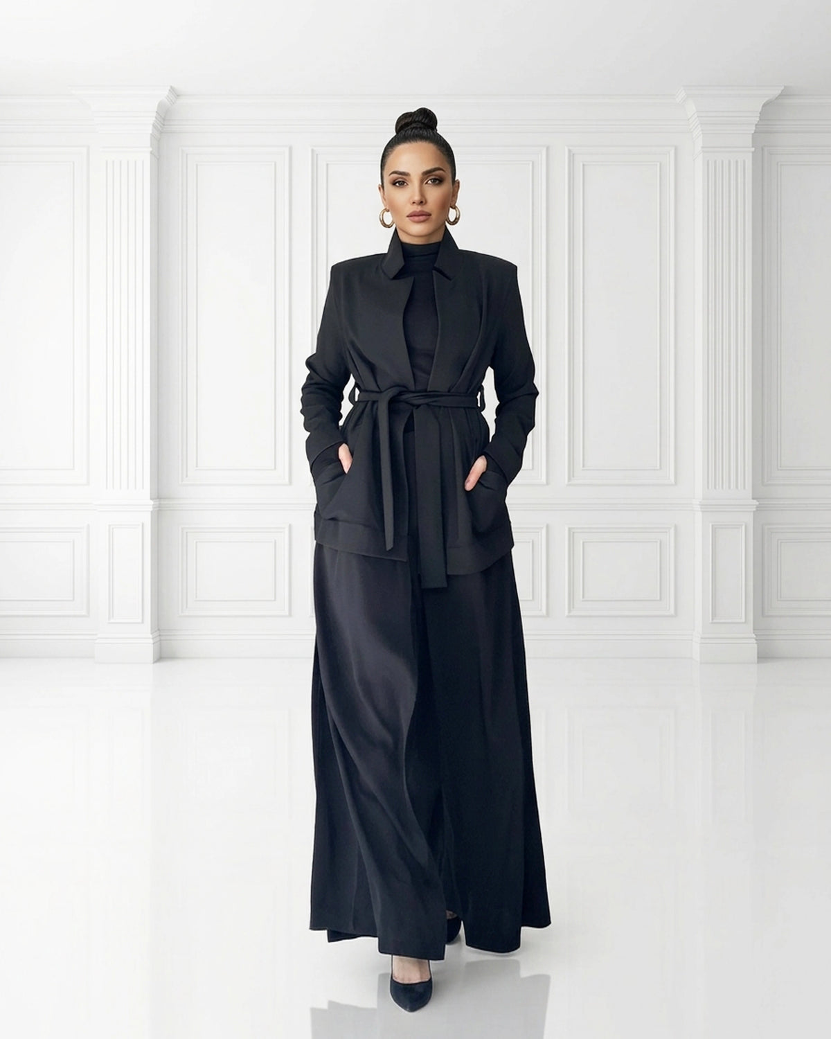 Burcu Aslan Jacket DAPA LONG BLACK ABAYA / JACKET