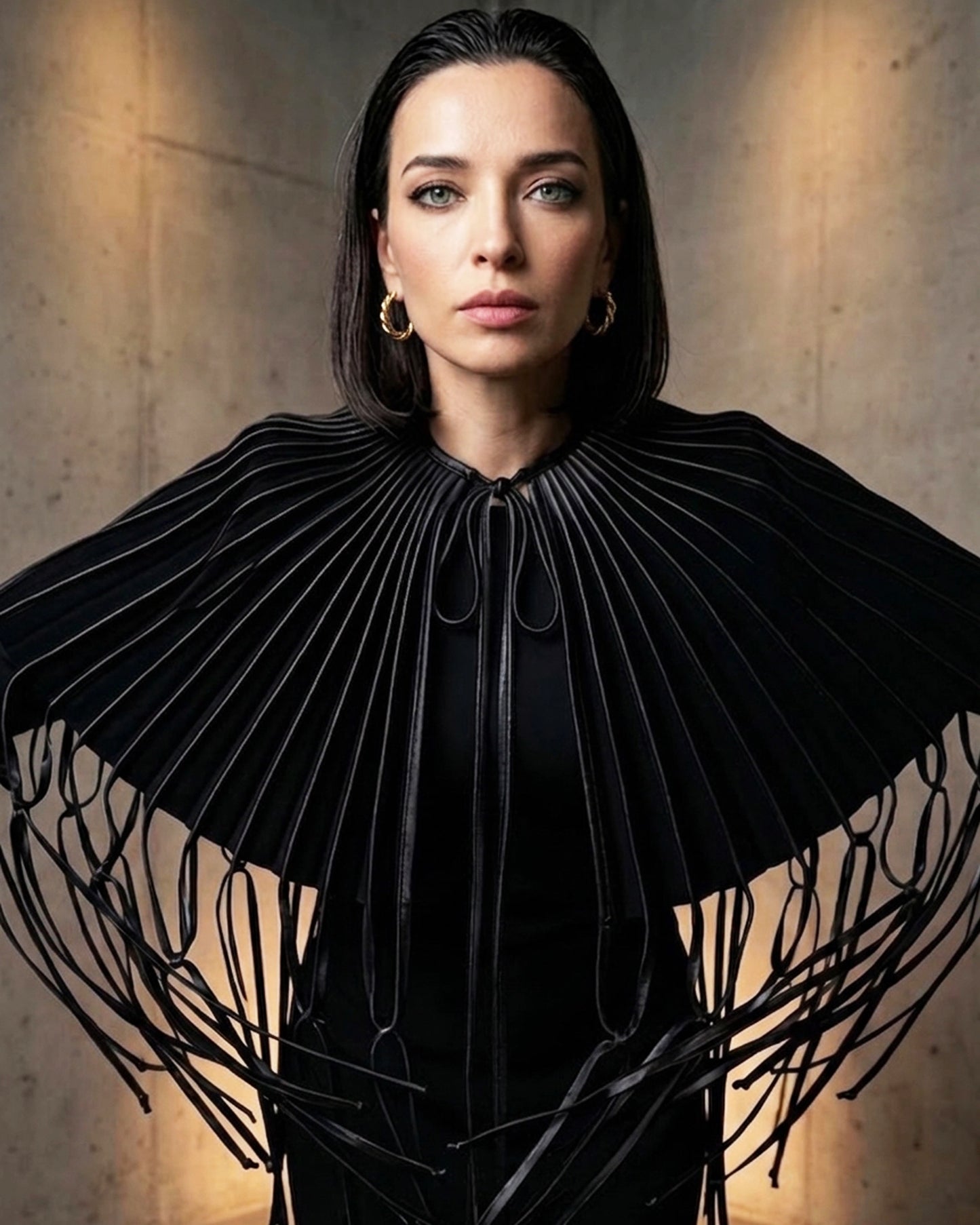 Burcu Aslan Accessory EPU FRINGED CAPE