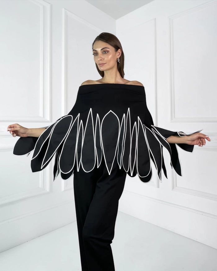 Burcu Aslan Blouse GORMA LIMITED EDITION FLEXIBLE CLOAK-BLOUSE