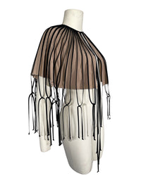 Burcu Aslan Accessory KUMU FRINGED CAPE / CLOAK