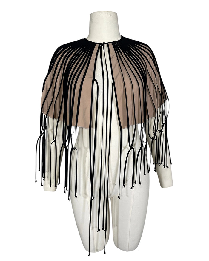 Burcu Aslan Accessory KUMU FRINGED CAPE / CLOAK