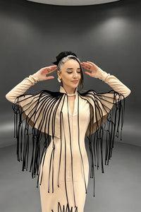 KUMU FRINGED CAPE / CLOAK