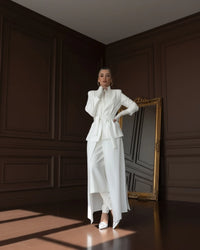 Burcu Aslan Jacket NOKITA WHITE LONG MODERN ABAYA
