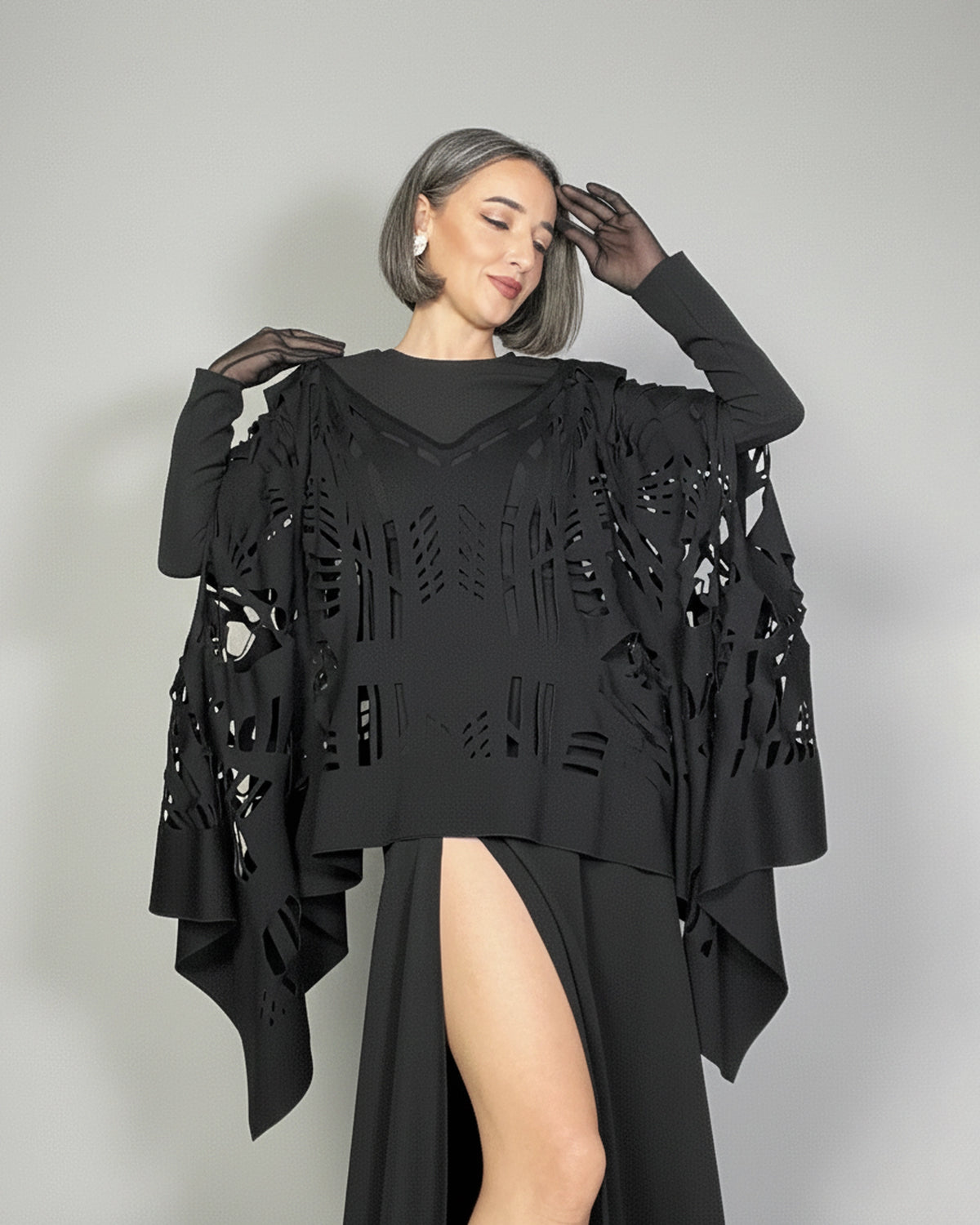 Burcu Aslan Tunic NODA OVERSIZE LAZER CUT TUNIC