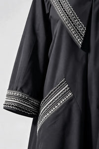 OKU BLACK COTTON WEDDING / PARTY DRESS & BELT COMBINATION