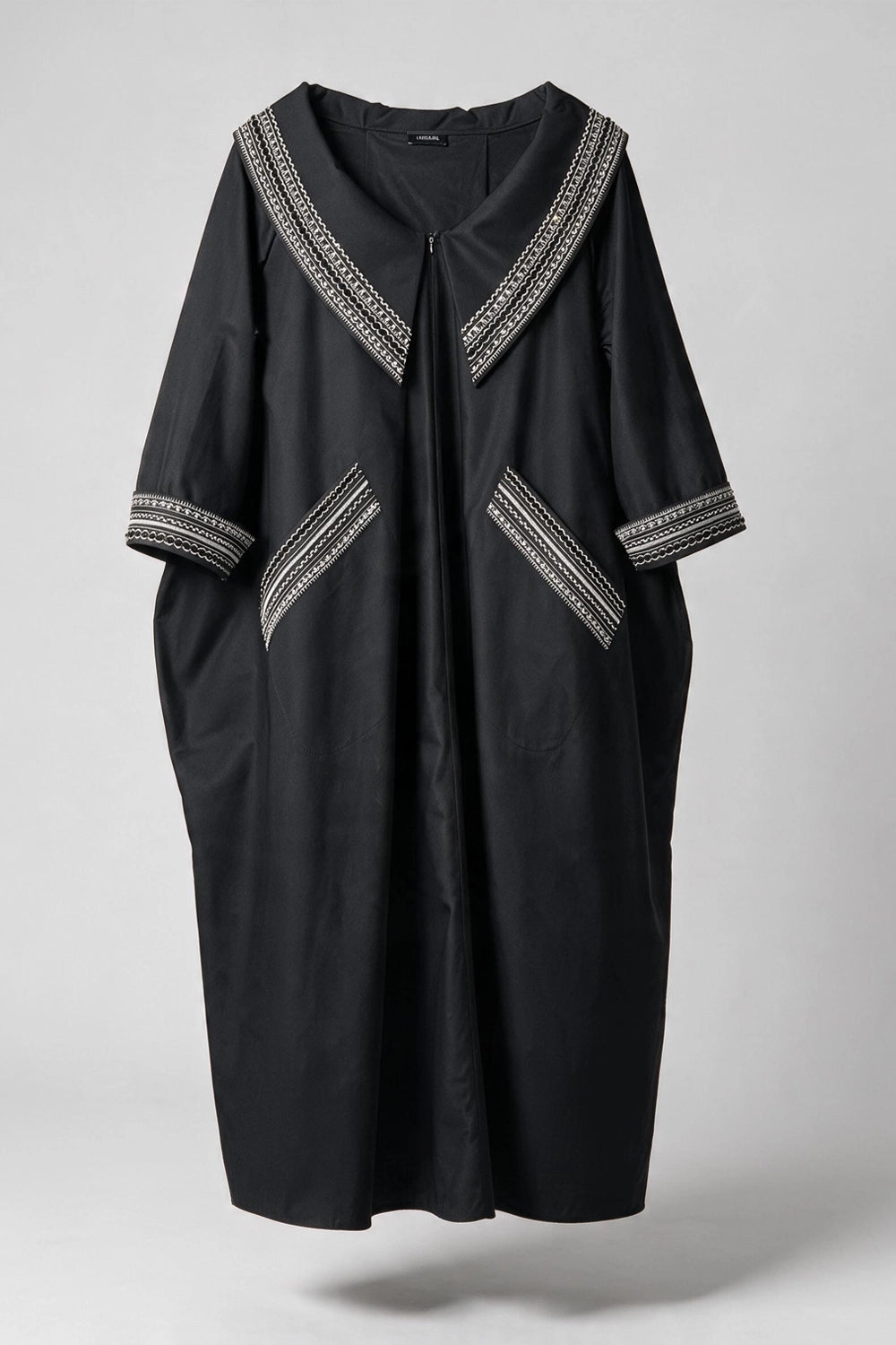 OKU BLACK COTTON WEDDING / PARTY DRESS & BELT COMBINATION