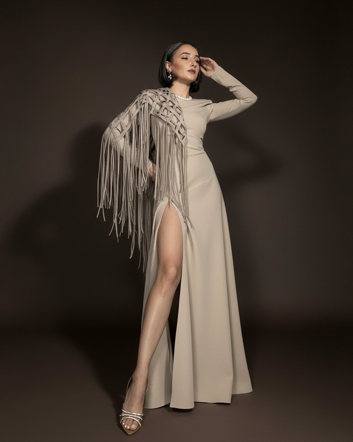 Burcu Aslan Shawl API FRINGED HANDMADE SHOLDER SHAWL/ ACCESSORIES/ NECKLACE