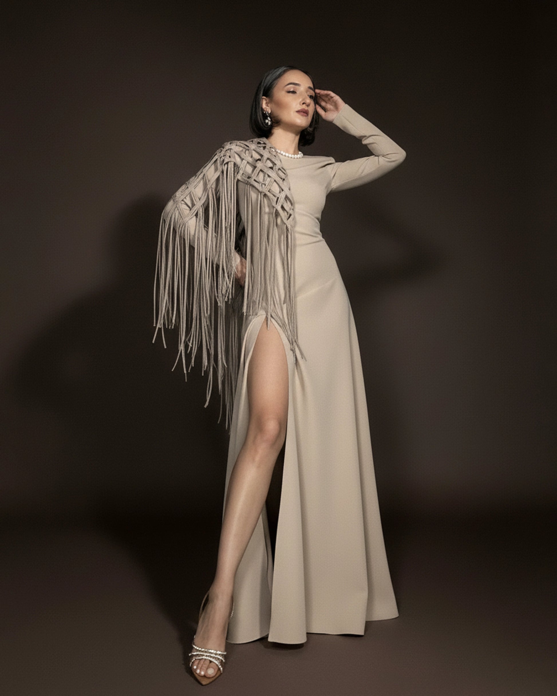 Burcu Aslan Shawl API FRINGED HANDMADE SHOLDER SHAWL/ ACCESSORIES/ NECKLACE
