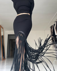 Burcu Aslan Skirt OPILO FRINGED SKIRT