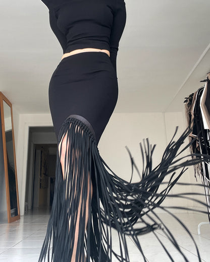 Burcu Aslan Skirt OPILO FRINGED SKIRT