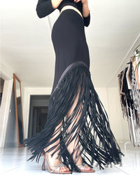 Burcu Aslan Skirt OPILO FRINGED SKIRT