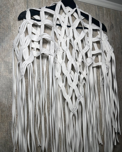 Burcu Aslan Shawl POLE FRINGED HANDMADE SHOLDER SHAWL/ ACCESSORIES/ NECKLACE