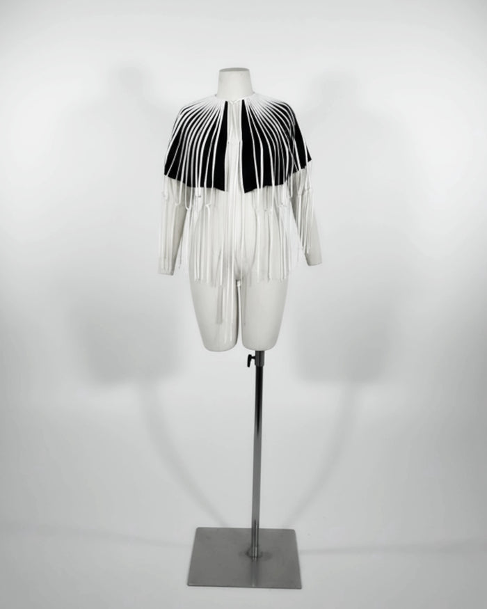 Burcu Aslan Accessory PULU FRINGED CAPE / CLOAK