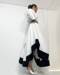 Burcu Aslan Skirt REBE DOUBLE LAYER COTTON LONG SKIRT