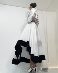 Burcu Aslan Skirt REBE DOUBLE LAYER COTTON LONG SKIRT
