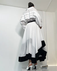 Burcu Aslan Skirt REBE DOUBLE LAYER COTTON LONG SKIRT