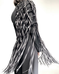 Burcu Aslan Shawl SABERI FRINGED HANDMADE SHOLDER SHAWL / ACCESSORIES / NECKLACE