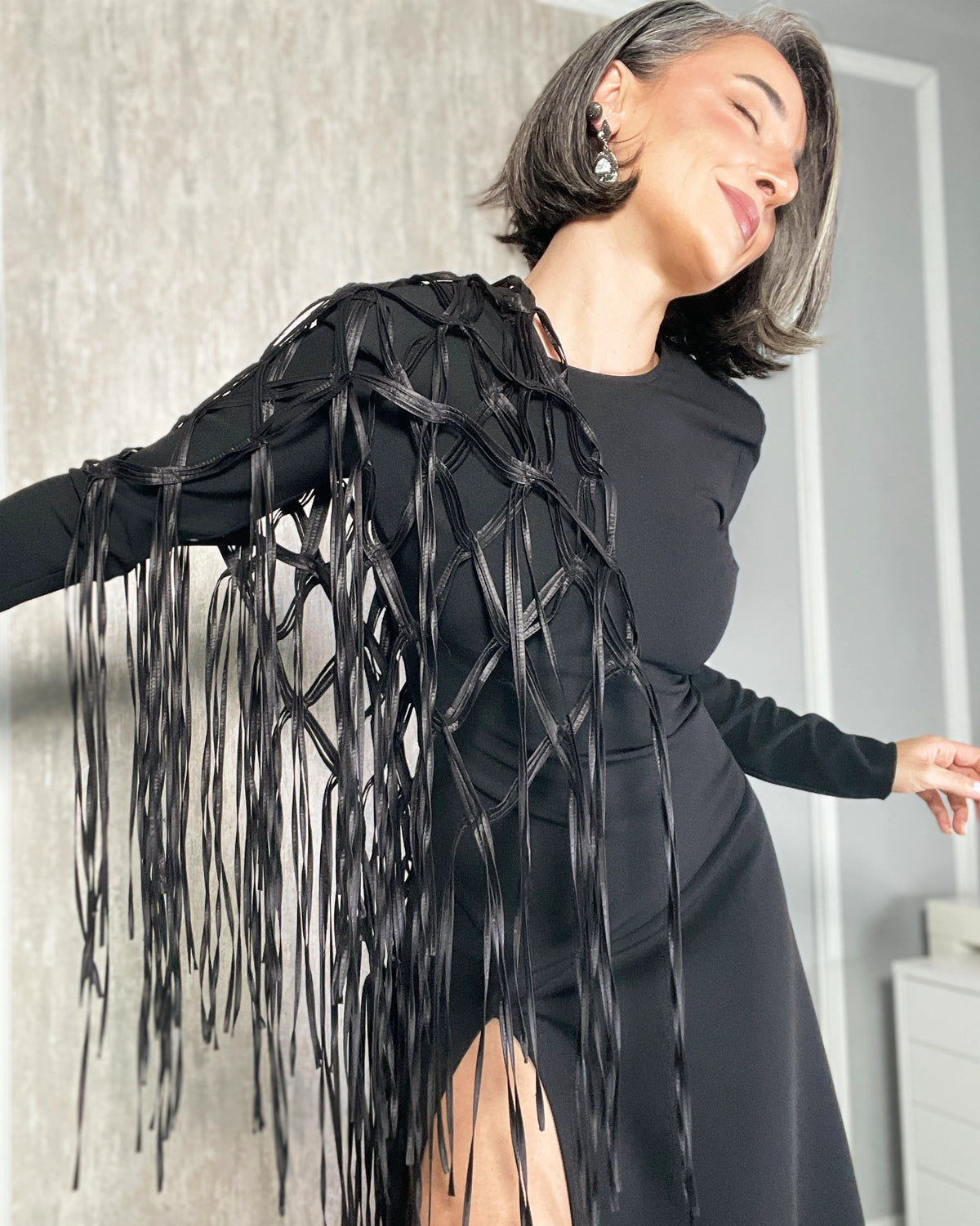 Burcu Aslan Shawl SABERI FRINGED HANDMADE SHOLDER SHAWL / ACCESSORIES / NECKLACE