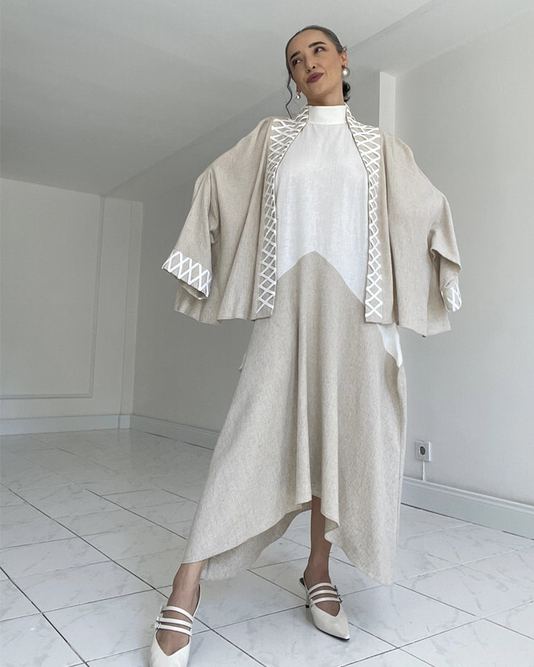 Burcu Aslan TOTAL OUTFIT SAL 2 PIECES LINEN LOOK