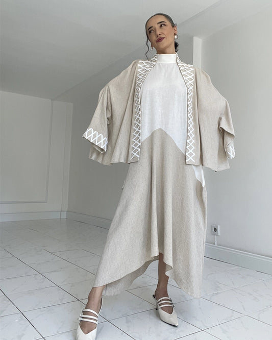 Burcu Aslan TOTAL OUTFIT SAL 2 PIECES LINEN LOOK