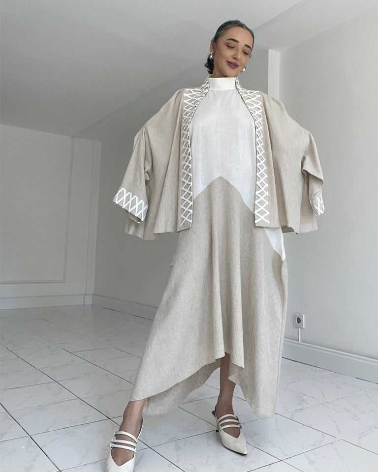 Burcu Aslan TOTAL OUTFIT SAL 2 PIECES LINEN LOOK