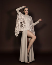 Burcu Aslan Tunic SANE OVERSIZE LASER CUT TUNIC