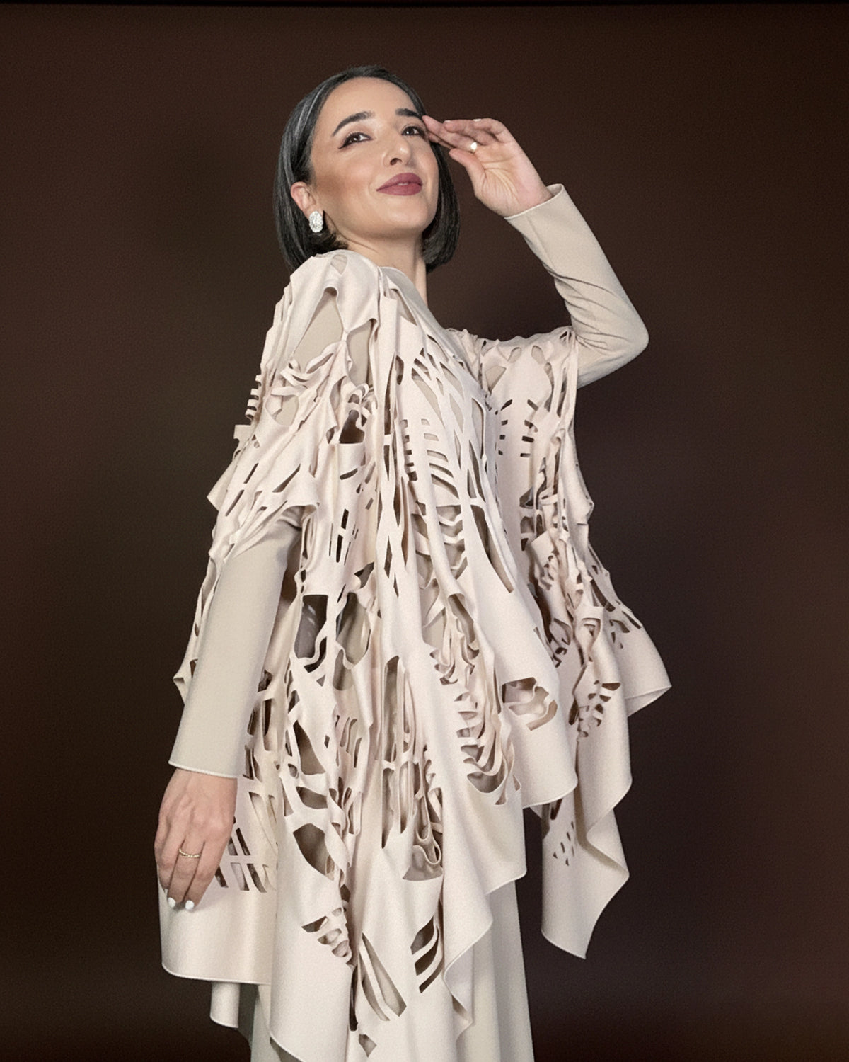 Burcu Aslan Tunic SANE OVERSIZE LASER CUT TUNIC
