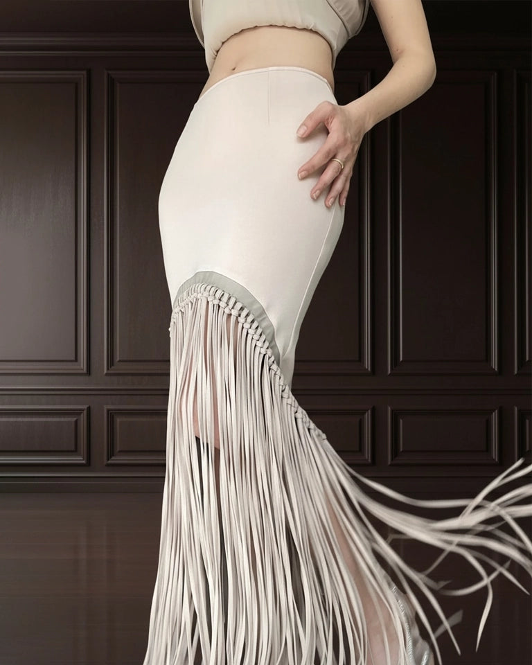 Burcu Aslan Skirt SAPU FRINGED SKIRT
