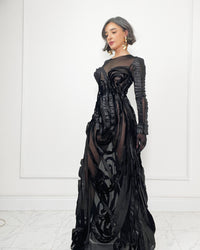 Burcu Aslan Dress SIYO TRANSPARENT EVENING DRESS