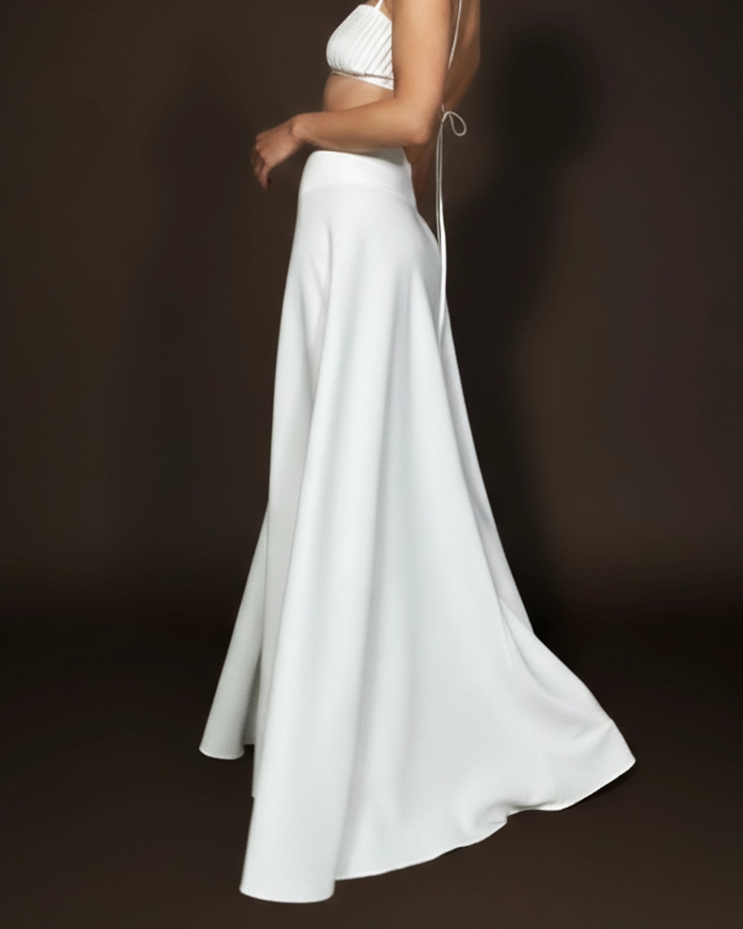 Burcu Aslan Skirt SOLI DEEP LEG SLIT SKIRT