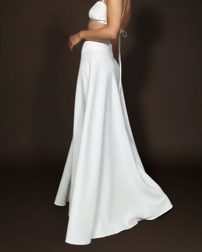 Burcu Aslan Skirt SOLI DEEP LEG SLIT SKIRT